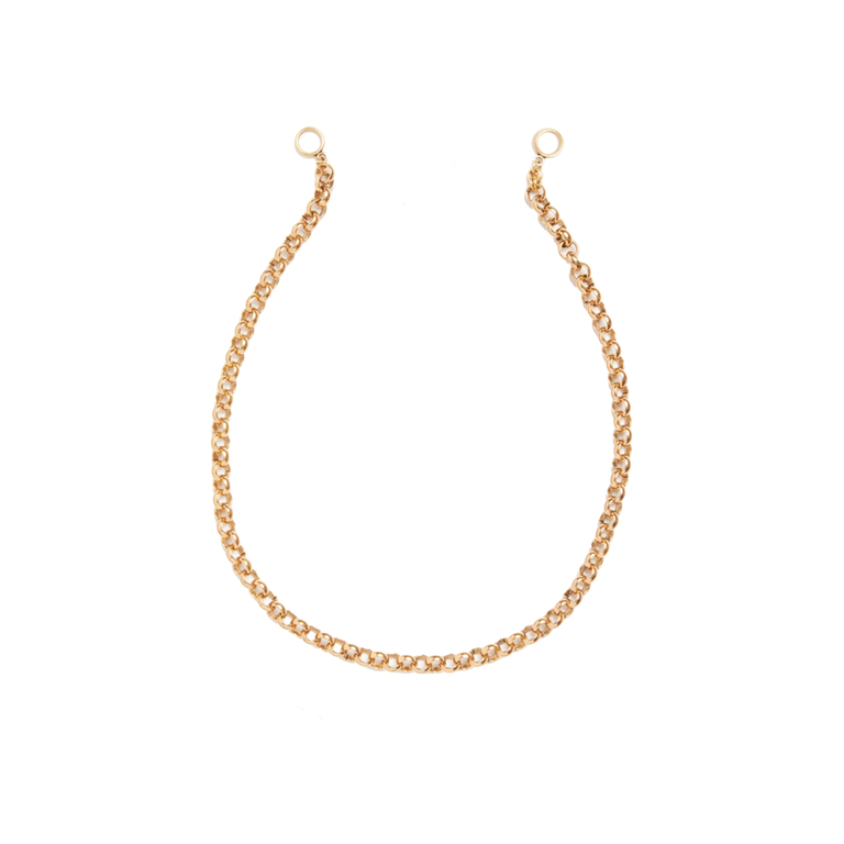 Fallen Aristocrat Rolo Connector Chain Necklace, Antiqued Gold