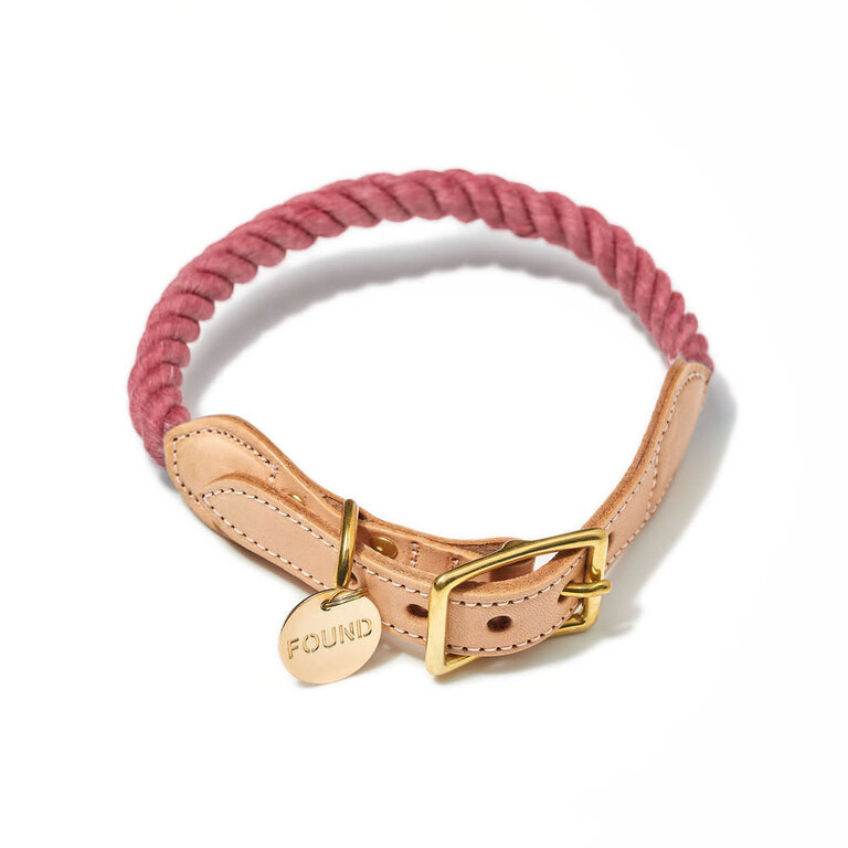 Rope and Leather Dog Collar