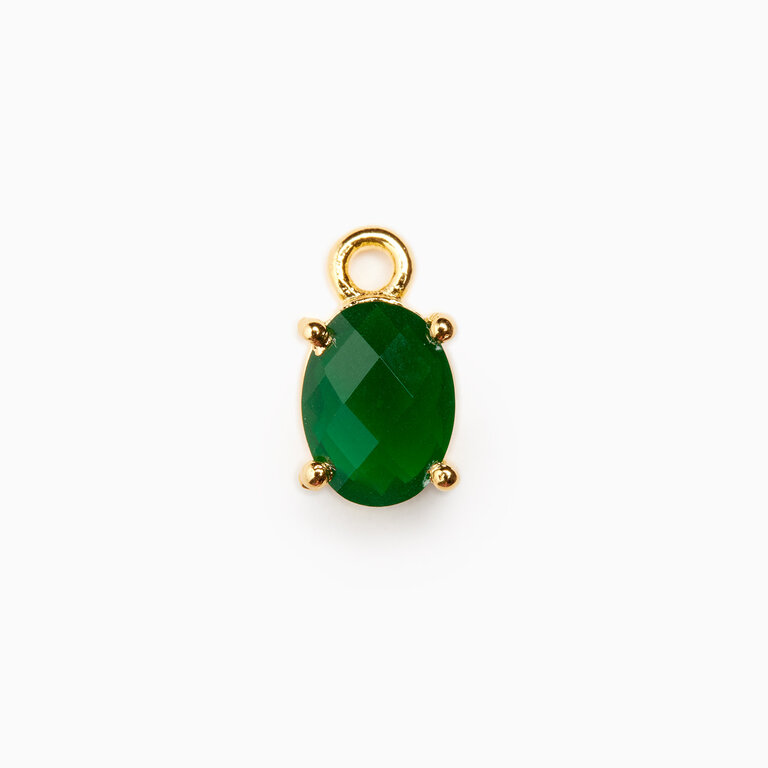 Fallen Aristocrat Emerald Green Birthstone Charm