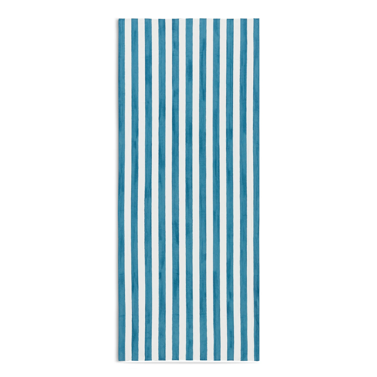 Blue and White Striped Tablecloth, Large