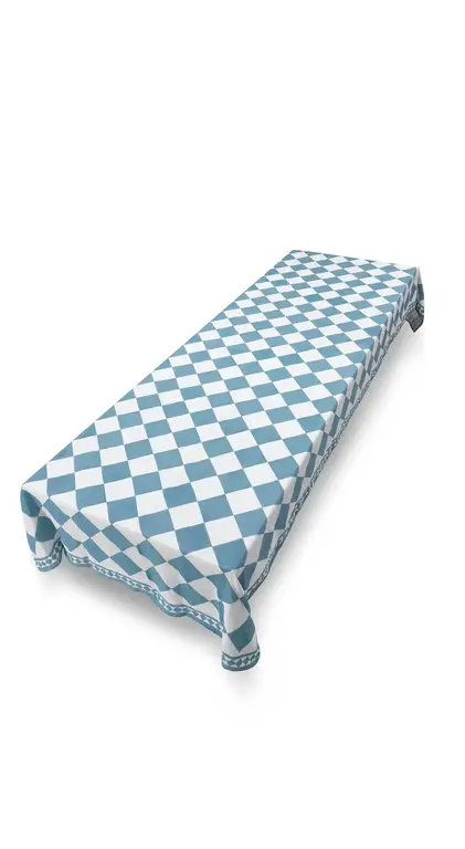 Blue Check Tablecloth, Large