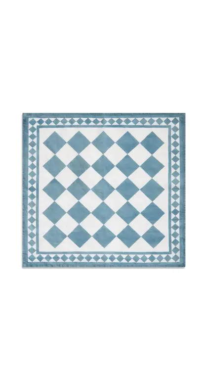 Claridges Blue Checkered Napkin