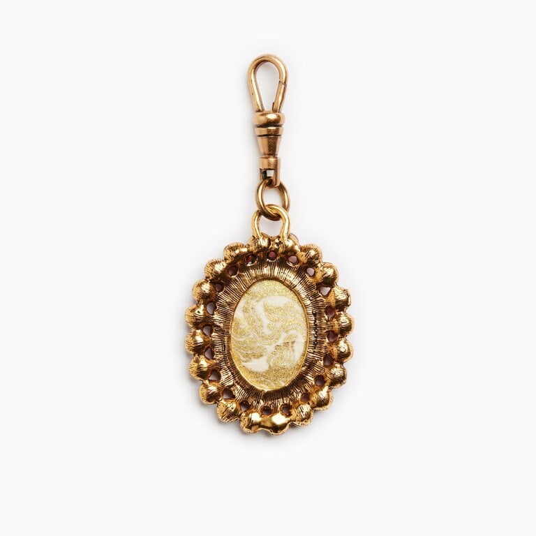 Fallen Aristocrat Carnelian Lover’s Eye Pendant, Brown Iris