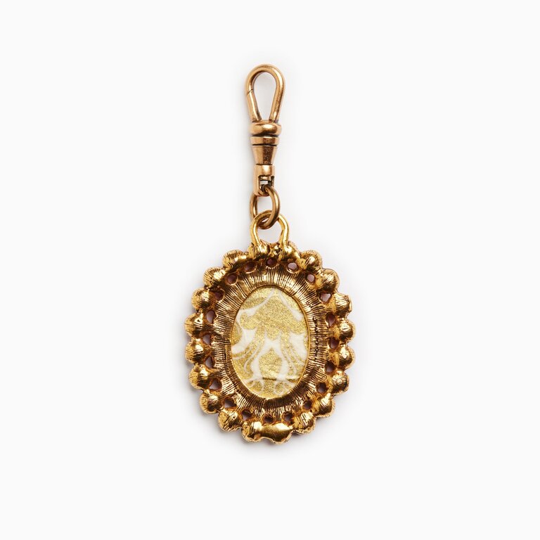 Fallen Aristocrat Carnelian Lover’s Eye Pendant, Blue Iris