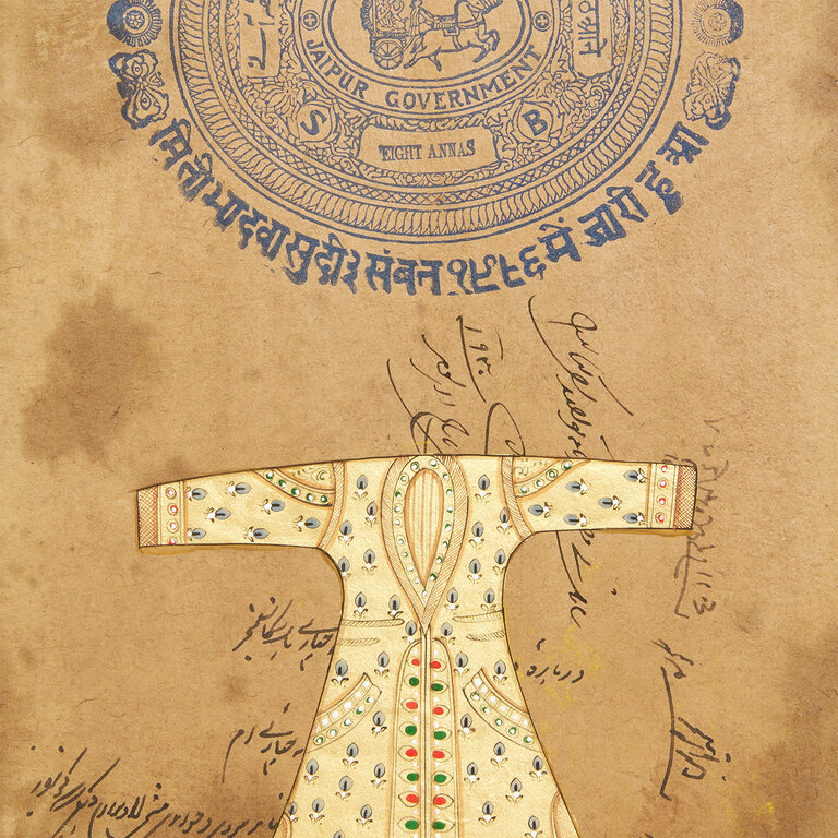 Jaipur Garment Painting, Gold Sherwani