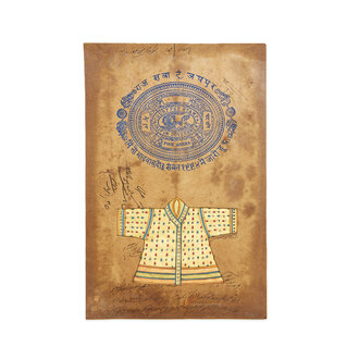 Jaipur Garment Painting, Pale Gold Sherwani Jaipur Garment Painting, Pale Gold Sherwani