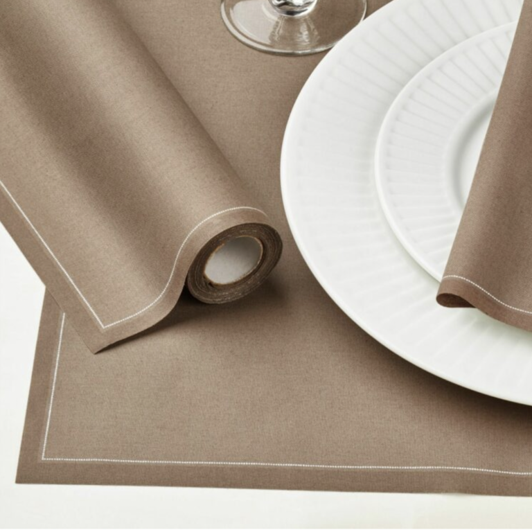 Recycled Taupe Cotton Cocktail Napkin 20 Units