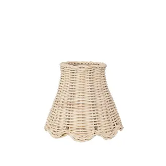 Petite Scalloped in Rattan Lampshade