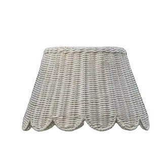 Scalloped on sale wicker lampshade