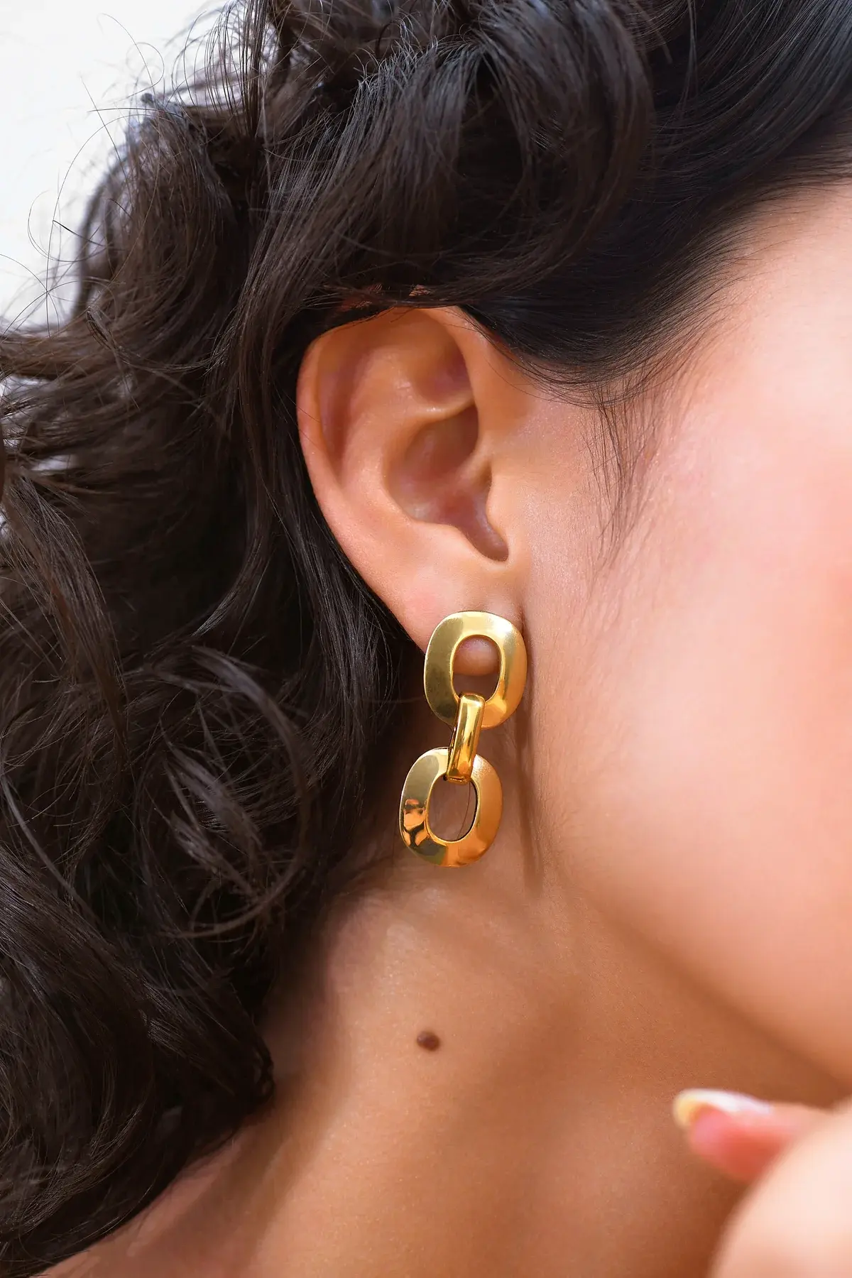Buy Dainty Stud Earrings Gold Chain Earrings Short Chain Earrings Unique  Minimalist Earrings Best Gift for Her STD077 Online in India - Etsy