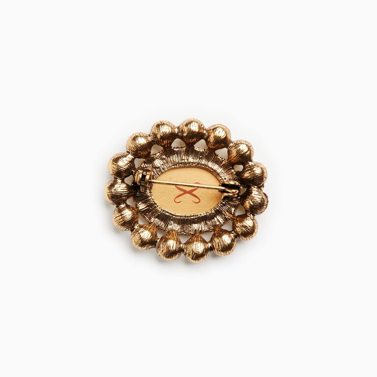 Fallen Aristocrat Pearl Lover’s Eye Brooch, Black Iris