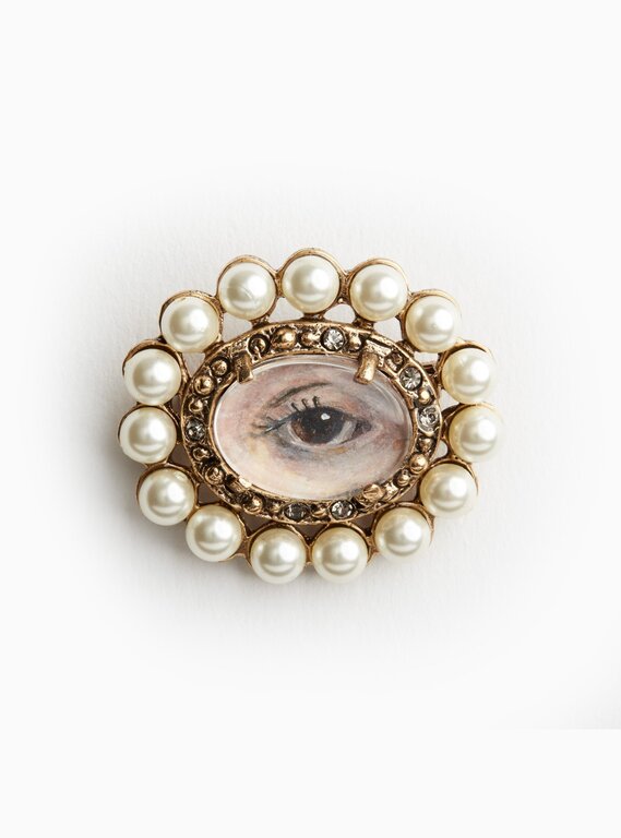 Fallen Aristocrat Lover’s Eye Brooch, Brown