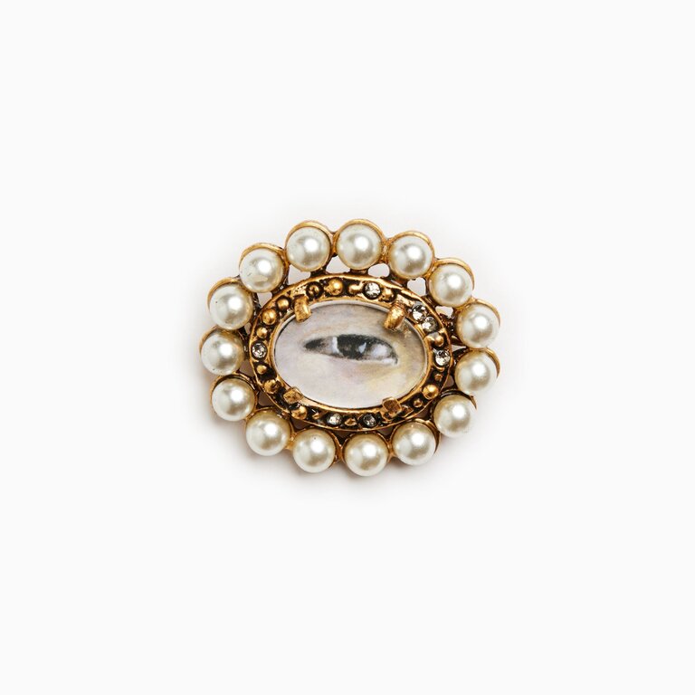 Fallen Aristocrat Pearl Lover’s Eye Brooch, Asian