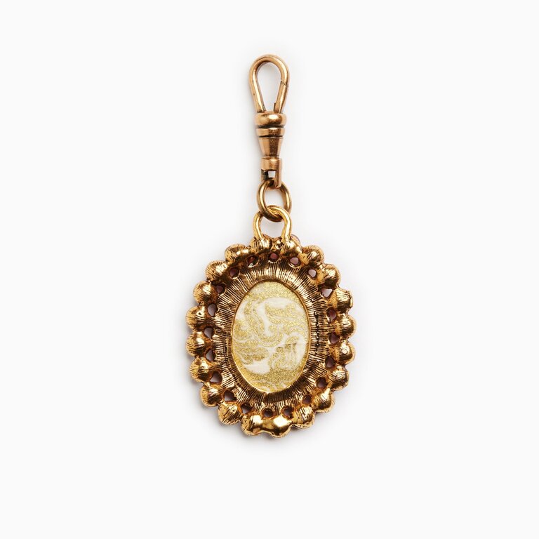 Fallen Aristocrat Carnelian Lover's Eye Pendant, Green Iris