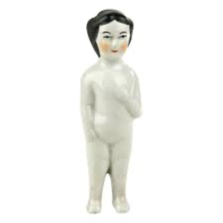 Ruby Porcelain Girl Figurine White