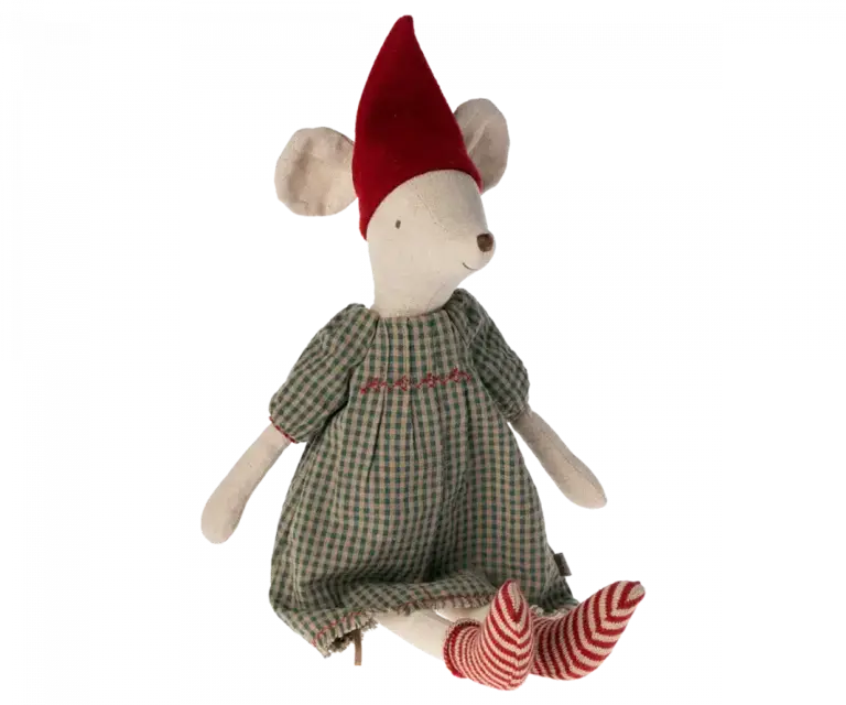 Maileg Medium Christmas Mouse, Girl