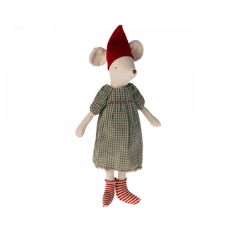 Maileg Medium Christmas Mouse, Girl