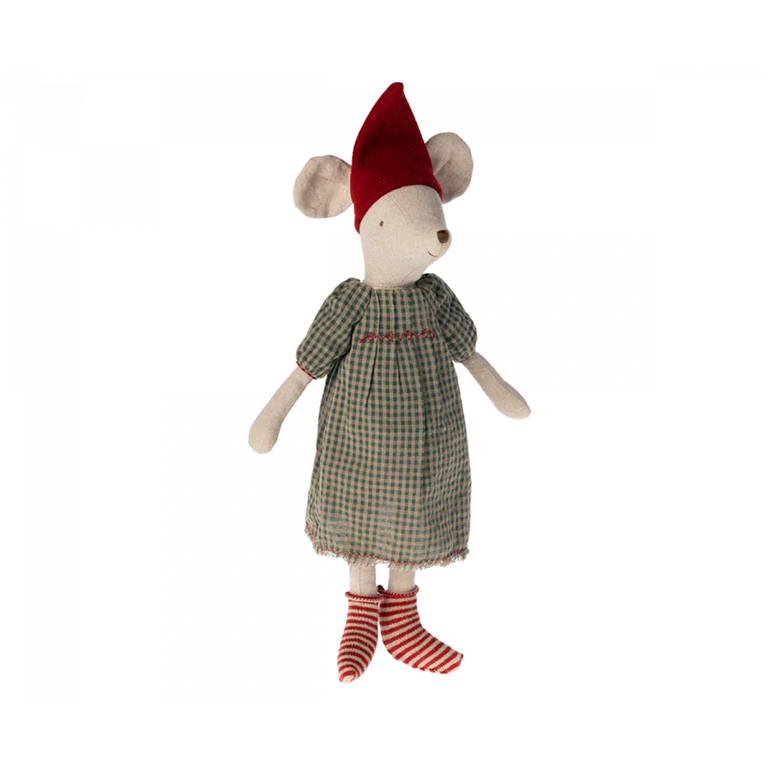 Maileg Medium Christmas Mouse, Girl