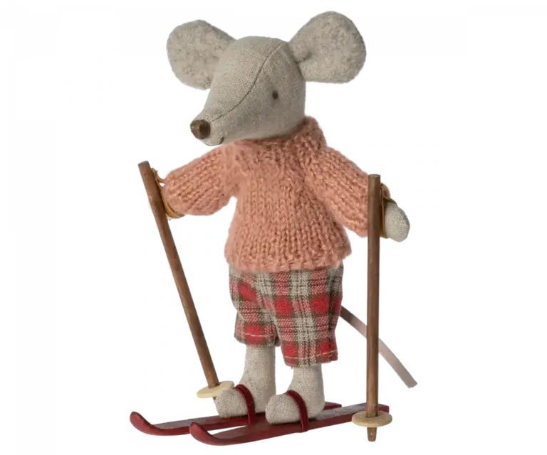 Maileg Winter Mouse With Ski Set, Big sister