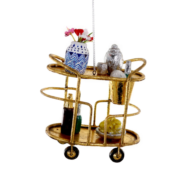 Glam Bar Cart Ornament