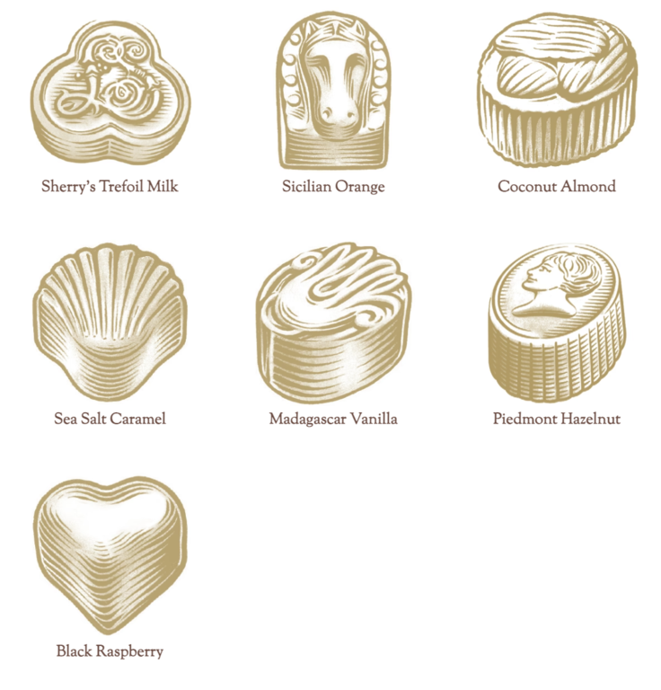 Louis Sherry Truffle Tin 12-Piece, Bird & Butterfly