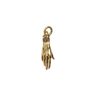 Artist Hand Charm, Antiqued Gold