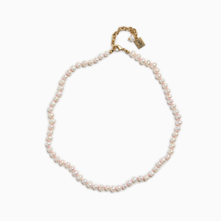 Fallen Aristocrat Freshwater Pearl Necklace, Pink