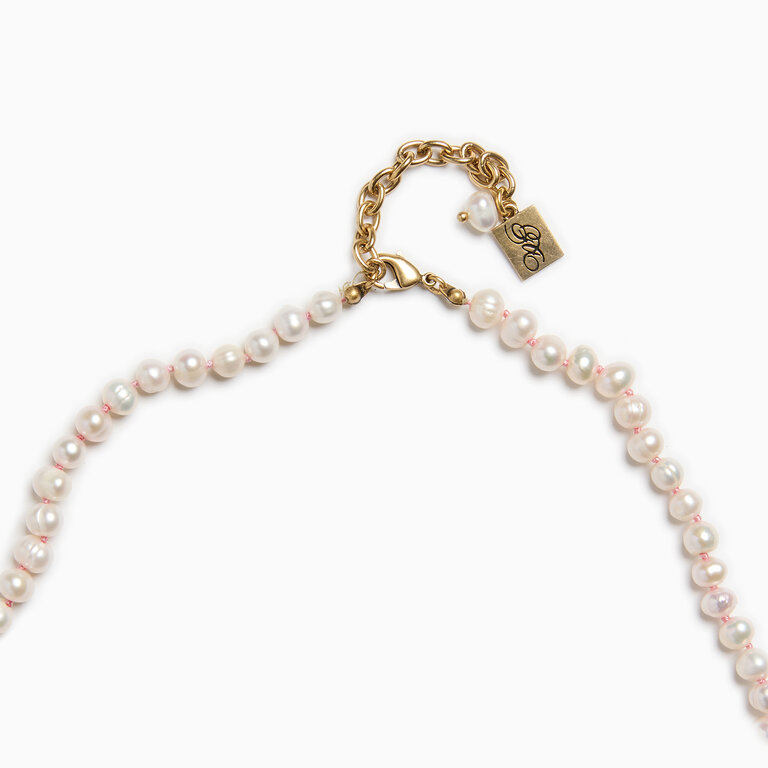 Fallen Aristocrat Freshwater Pearl Necklace, Pink