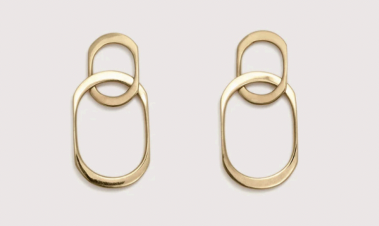 Selina King Earring- Luz 14k GP Small (SS Post)