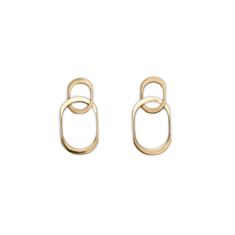 Selina King Earring- Luz 14k GP Small (SS Post)