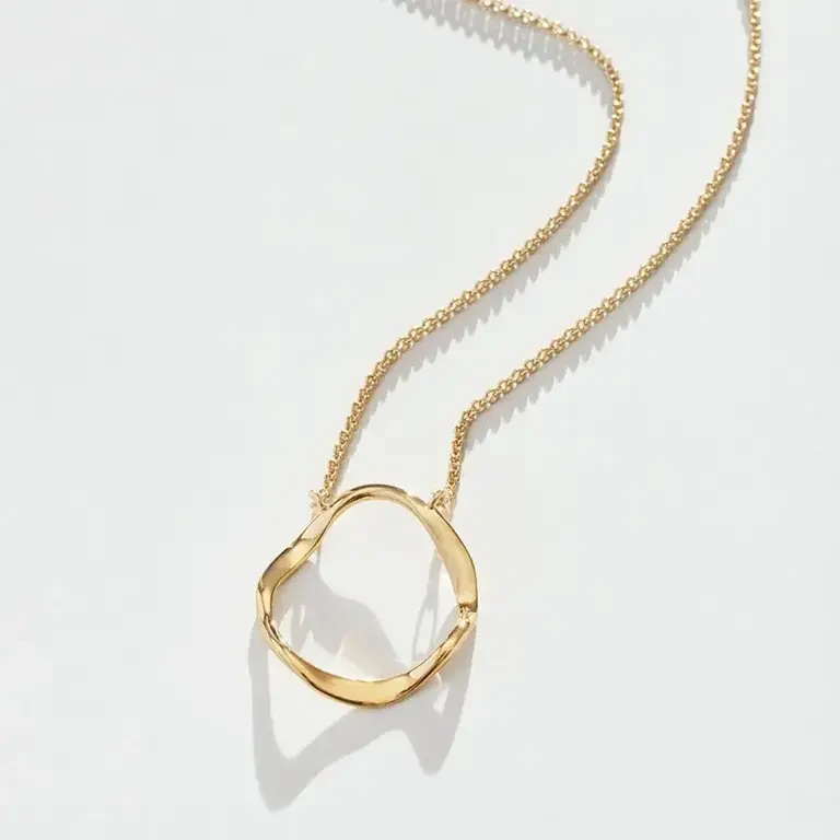 Selina King Wave Small 14K Gold Plate Necklace