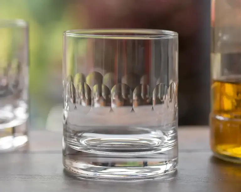 Lens Design Whiskey Glass