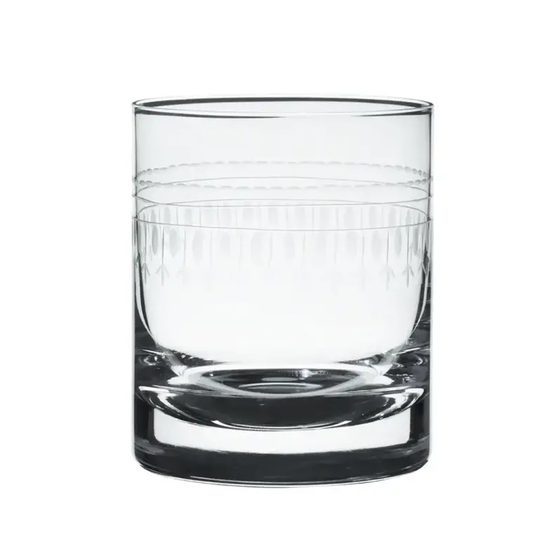 Ovals Design Whiskey Glass