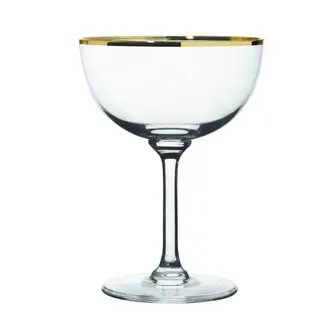 Gold Rim Champagne Saucer Gold Rim Champagne Saucer