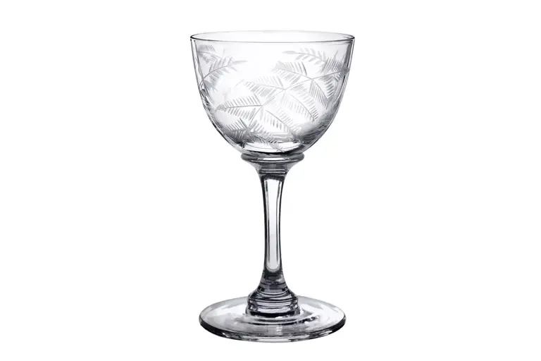 Fern Design Liqueur Glass