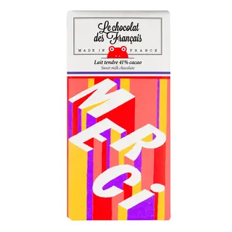 Choc des Français Milk chocolate bar, Merci