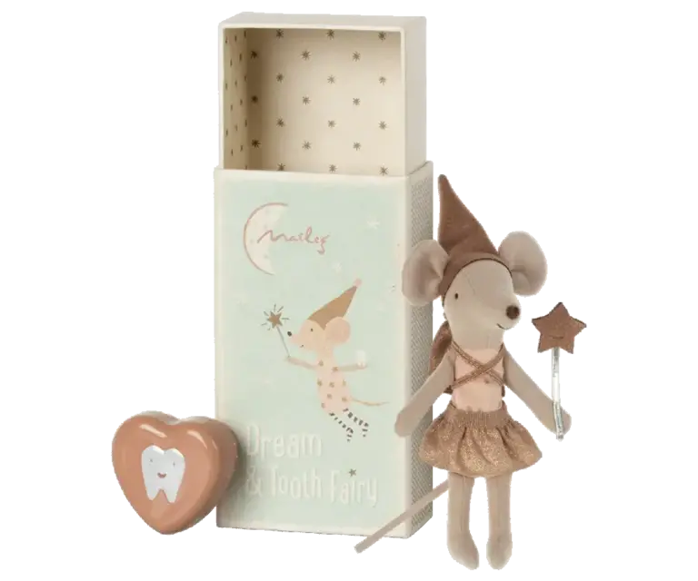 Maileg Little Sister Mouse in Matchbox Tooth Fairy