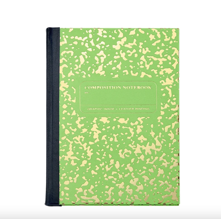 Marble Green/Gold Notebook