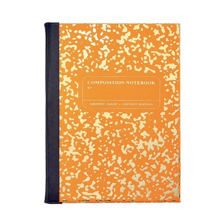 Marble Orange/Gold Notebook