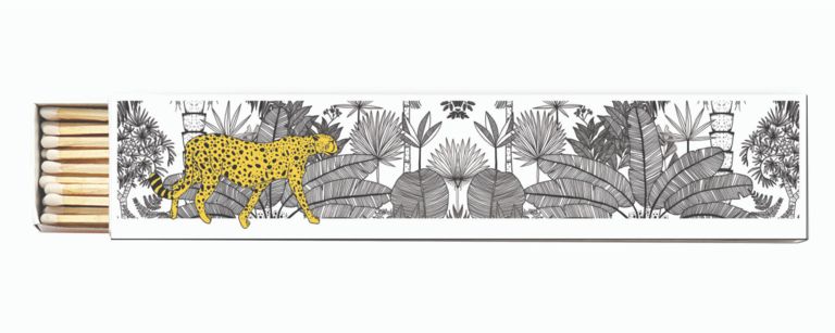 Cheetah in White Jungle Long Match Box