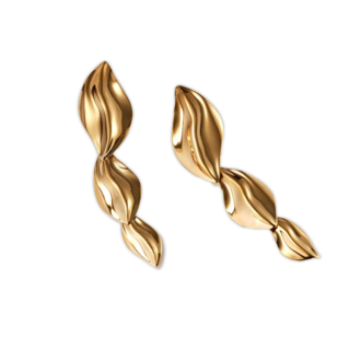 Selina King Mila Leaf 14K Plate Earring