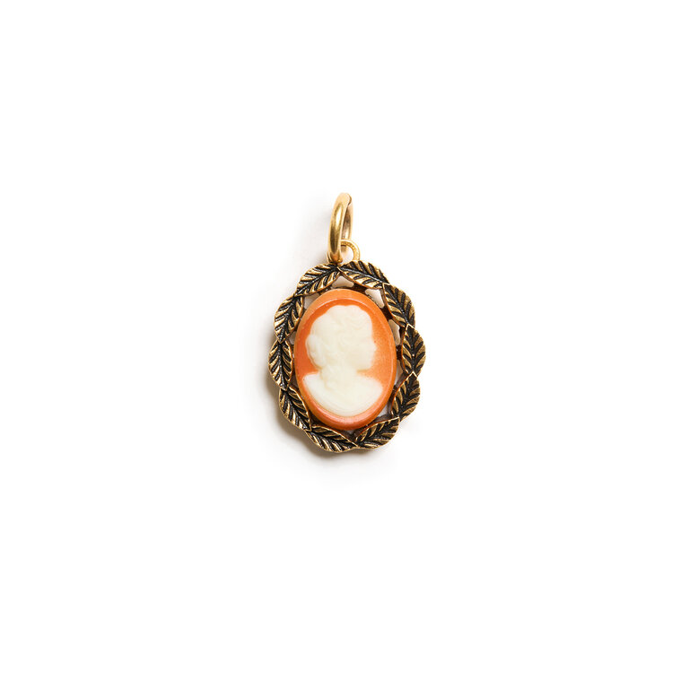 Leaf Frame Cameo Charm
