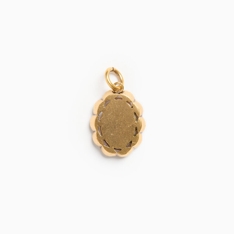 Leaf Frame Cameo Charm