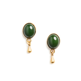 Fallen Aristocrat Moss Green Drop Earrings Fallen Aristocrat Moss Green Drop Earrings