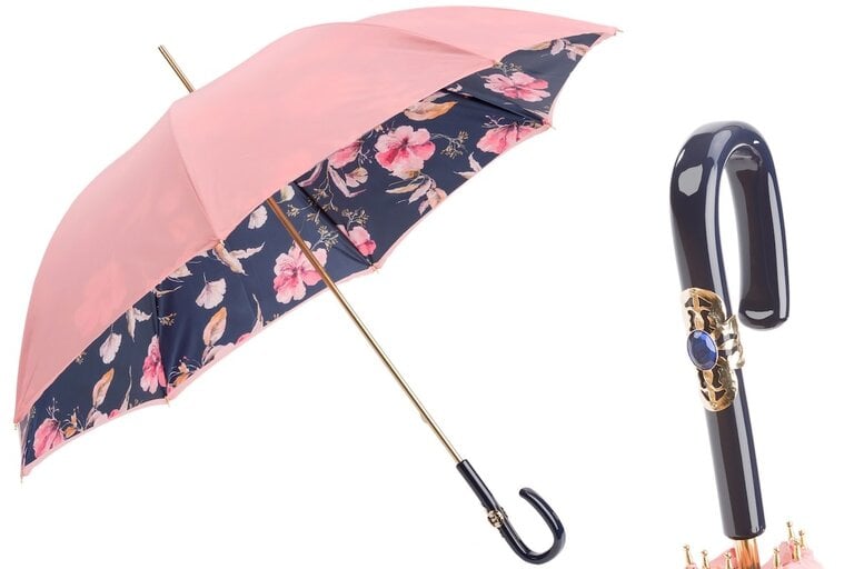 Pink Pasotti Umbrella with Flower Interior