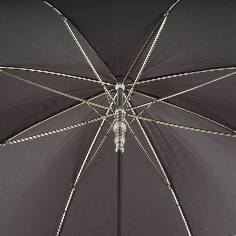 Silver Bulldog Burgundy Umbrella
