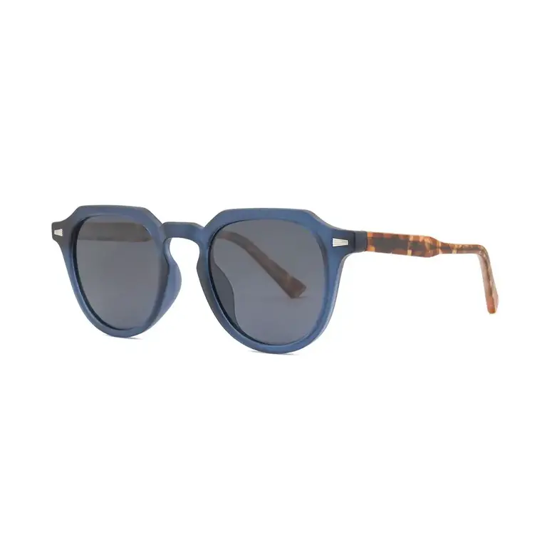 Nell Matte Navy Blue Polarized Sunglasses