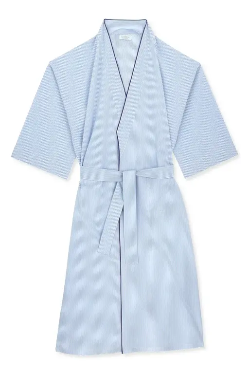 Kate Blue Stripe Cotton Kimono