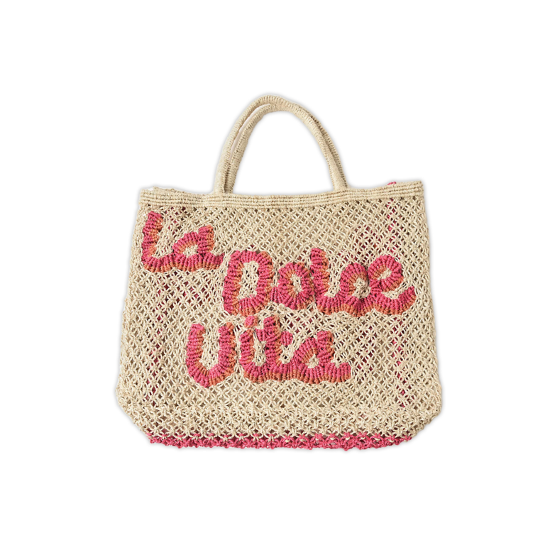 La Dolce Vita Natural w/ Berry Letters Bag