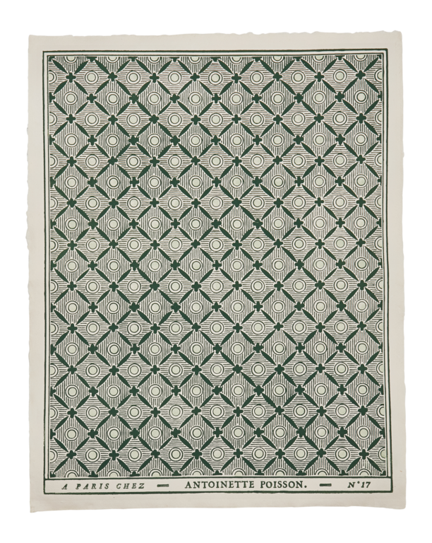 Antoinette Poisson Fleurs Rubans et Points, Green Domino Paper